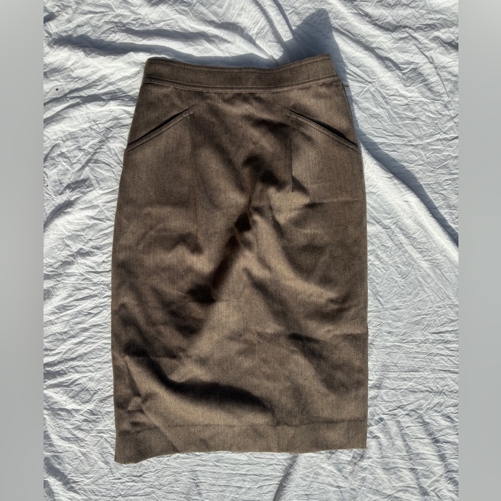 MaxMara Dark Brown Pencil Skirt